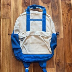Land’s End Canvas Backpack with Blue Piping Like New